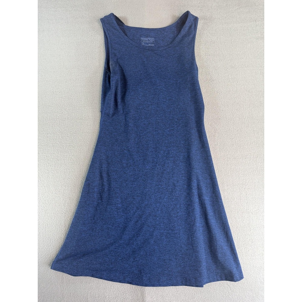 Patagonia Dress Womens XS Blue Tank A Line Scoop Neck Stretch Travel Knee Length